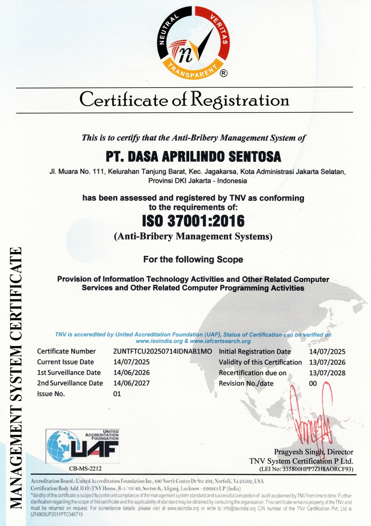 ISO 37001;2016_DASA
