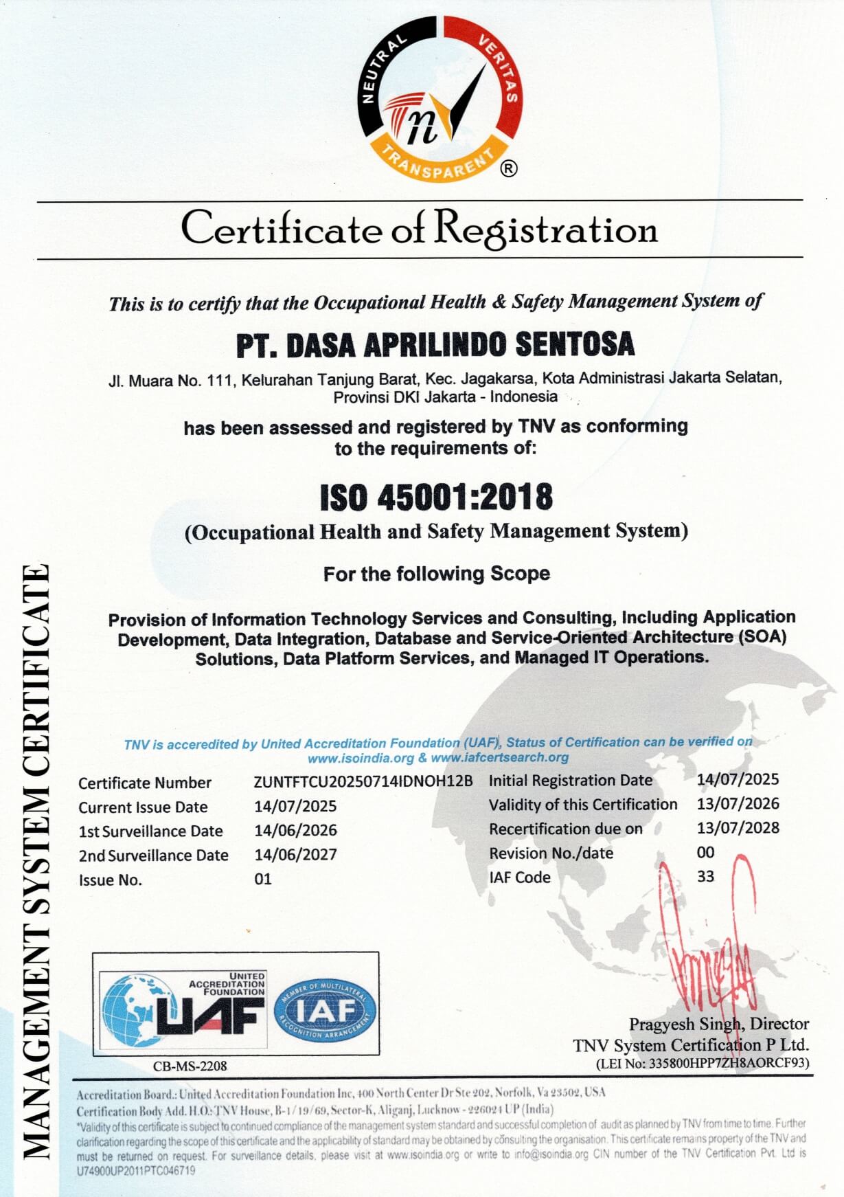 ISO 45001;2018_DASA